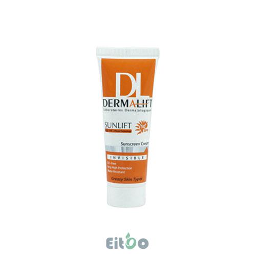 درمالیفت کرم ضد آفتاب چرب SPF 50 بی رنگ