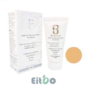 بیزانس فلوئید ضدآفتاب پوست چرب رنگی بژ طبیعی SPF 50 20